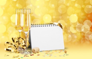 New Year's Eve. Calendar with new year 2012 wish