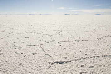 Salt desert Salar de Uyuni in Bolivia.