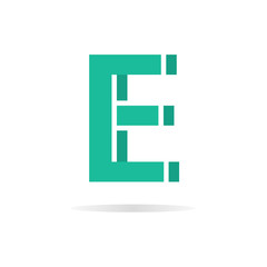 Logo E letter for company vector design template.