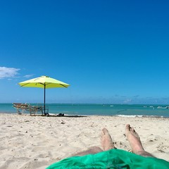 Sunbathing on the beach