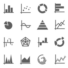 Set of chart icons