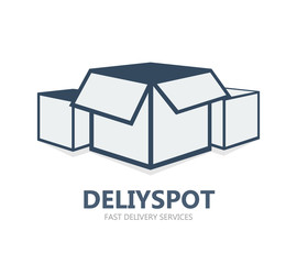 Box vector logo or symbol icon