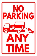 No parking any time