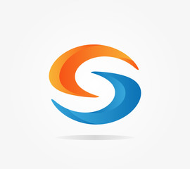 Logo S letter for company vector design template.