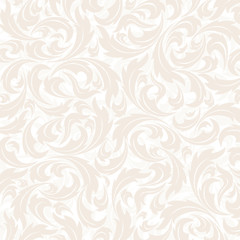 Seamless Floral pattern wallpapers in the style of Baroque . Can