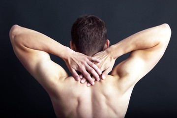 Obraz premium man with neck pain