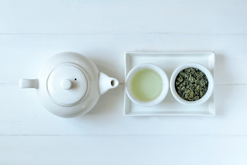 Fototapeta na wymiar Green tea concept
