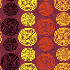 Traditional African Ornament with swirls. Seamless pattern.