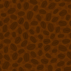 Hand drawn Coffee Beans Illustration. Seamless vector pattern.