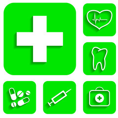 Fototapeta premium Medicine icons set