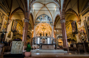 Fototapeta premium Inside the Cathedral of Verona, Italy.