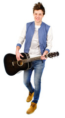 Obraz premium man with guitar