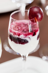 dessert with fruits