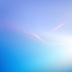 Abstract blue background with lines. Vector Illustration