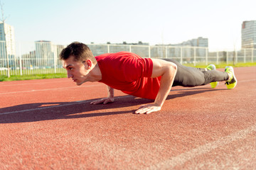 Fototapeta premium Athlete doing Push-ups