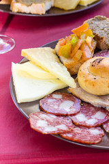 Plate of meats and cheeses from Tuscany