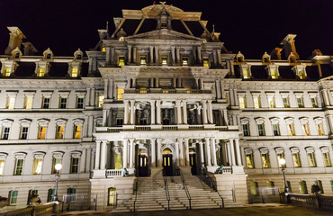 Old Executive Office Building Night Washington DC