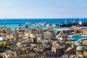 Fototapeta premium Port of Genoa in Italy