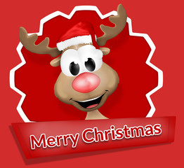 Fototapeta na wymiar Christmas Reindeer Merry Christmas