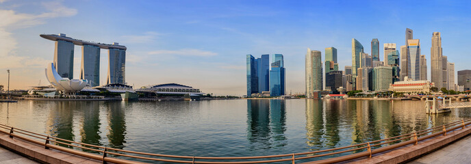 Singapore city panorama skyline at Marina Bay