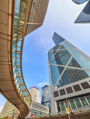 Fototapeta na wymiar Skyscraper of Hong Kong city