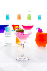 Cocktail with molecular caviar