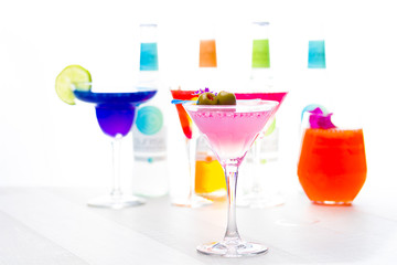 Cocktail with molecular caviar