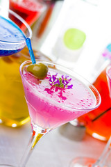 Cocktail with molecular caviar