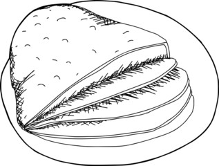 Outlined Baked Ham