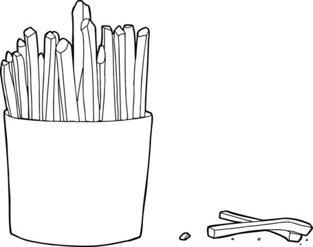 recommend clip art: French Fries Box Outline