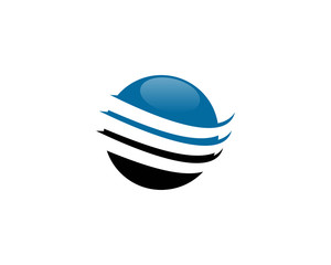swoosh globe 4 logo template