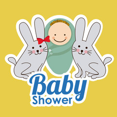 Baby Shower design, vector illustration