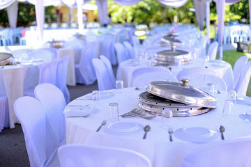 wedding table for reception ceremony