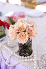beautiful fresh flower on top of the table