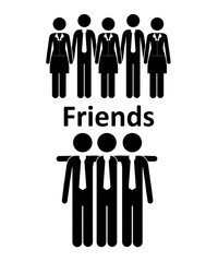Friends design, vector illustration