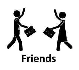 Friends design, vector illustration