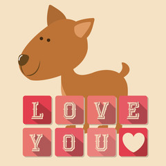 Love Pet design, vector illustration