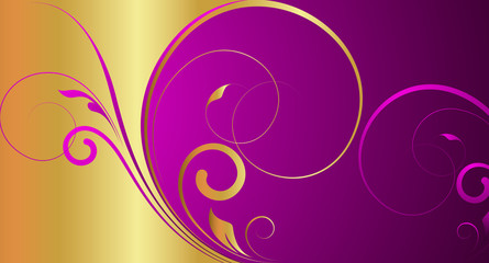 Swirl Floral Holiday Background