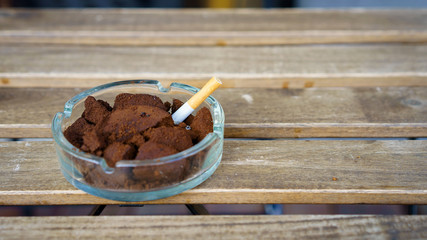 Reused for grind coffee debris to used make ashes for Ash.