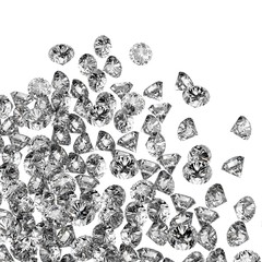 Diamonds 3d in composition as concept