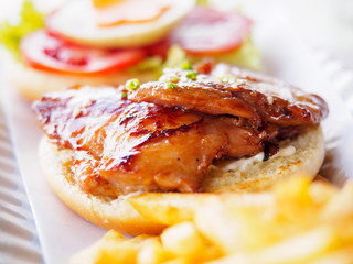 Yummy chicken burger