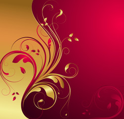 Golden Flourish Xmas Background