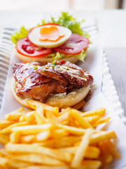 Yummy chicken burger