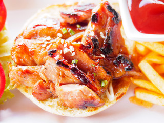 Yummy chicken burger