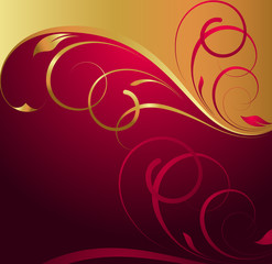 Golden Flourish Xmas Background