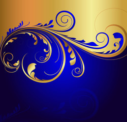 Golden Flourish Xmas Background