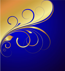 Golden Ornate Flourish Background