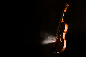 Elegant violin with smoke © Netfalls