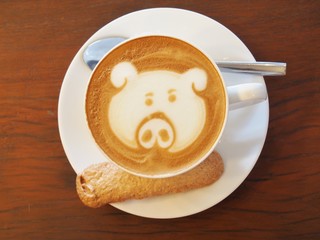 A Latte Coffee art 