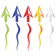 color computer mouse cursors symbols icons eps10